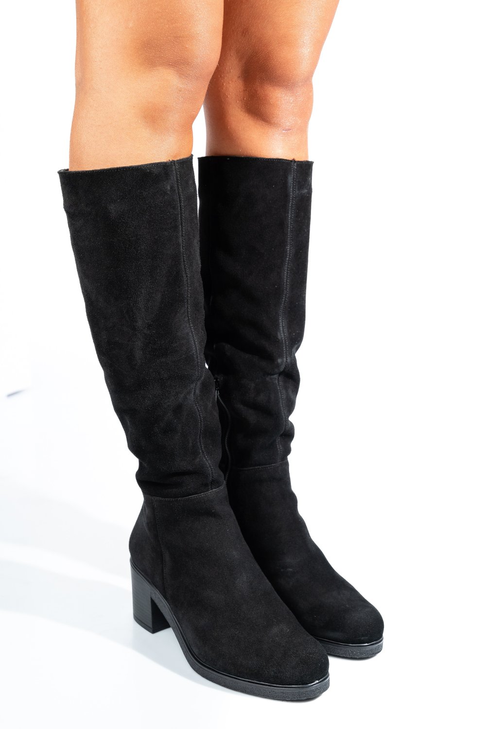 CIZME NEGRE PIELE NATURALA INTOARSA 8S7700