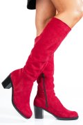 CIZME ROSII PIELE NATURALA INTOARSA 8S7700