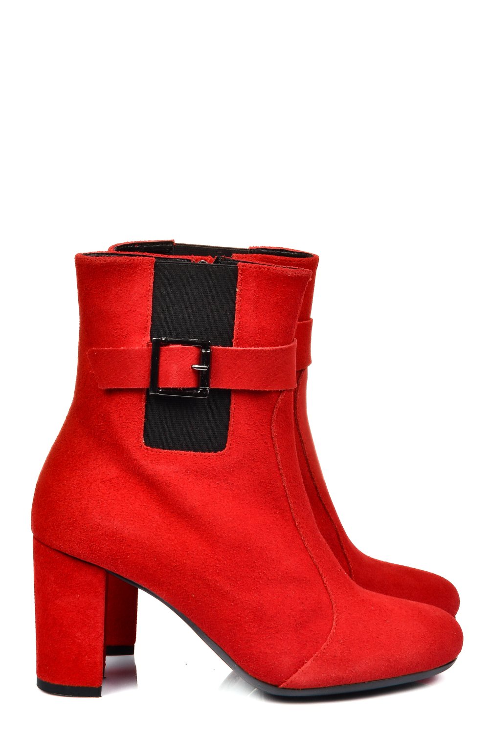 BOTINE DAMA PIELE NATURALA INTOARSA ROSII 7S7772
