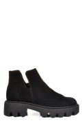 GHETE NEGRE PIELE NATURALA INTOARSA 0S7724