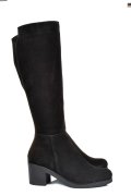 CIZME NEGRE PIELE NATURALA INTOARSA 8S7700