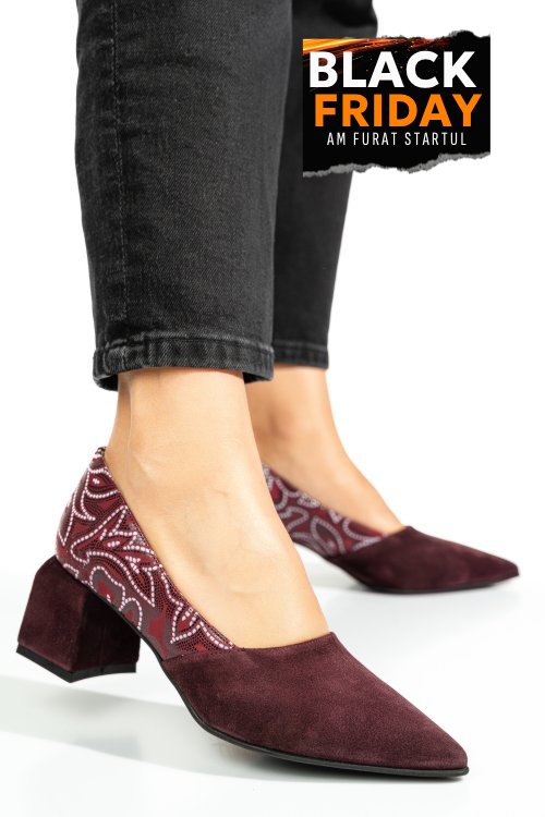 Pantofi all wine piele naturala intoarsa 5s77460