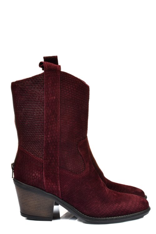 Ghete bordo piele naturala intoarsa 2s7791