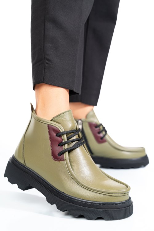 Ghete verzi piele naturala akd5906