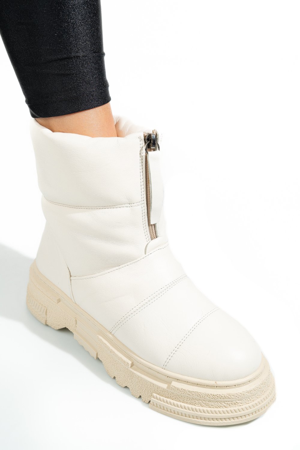 GHETE ALBE PIELE NATURALA APCK4005