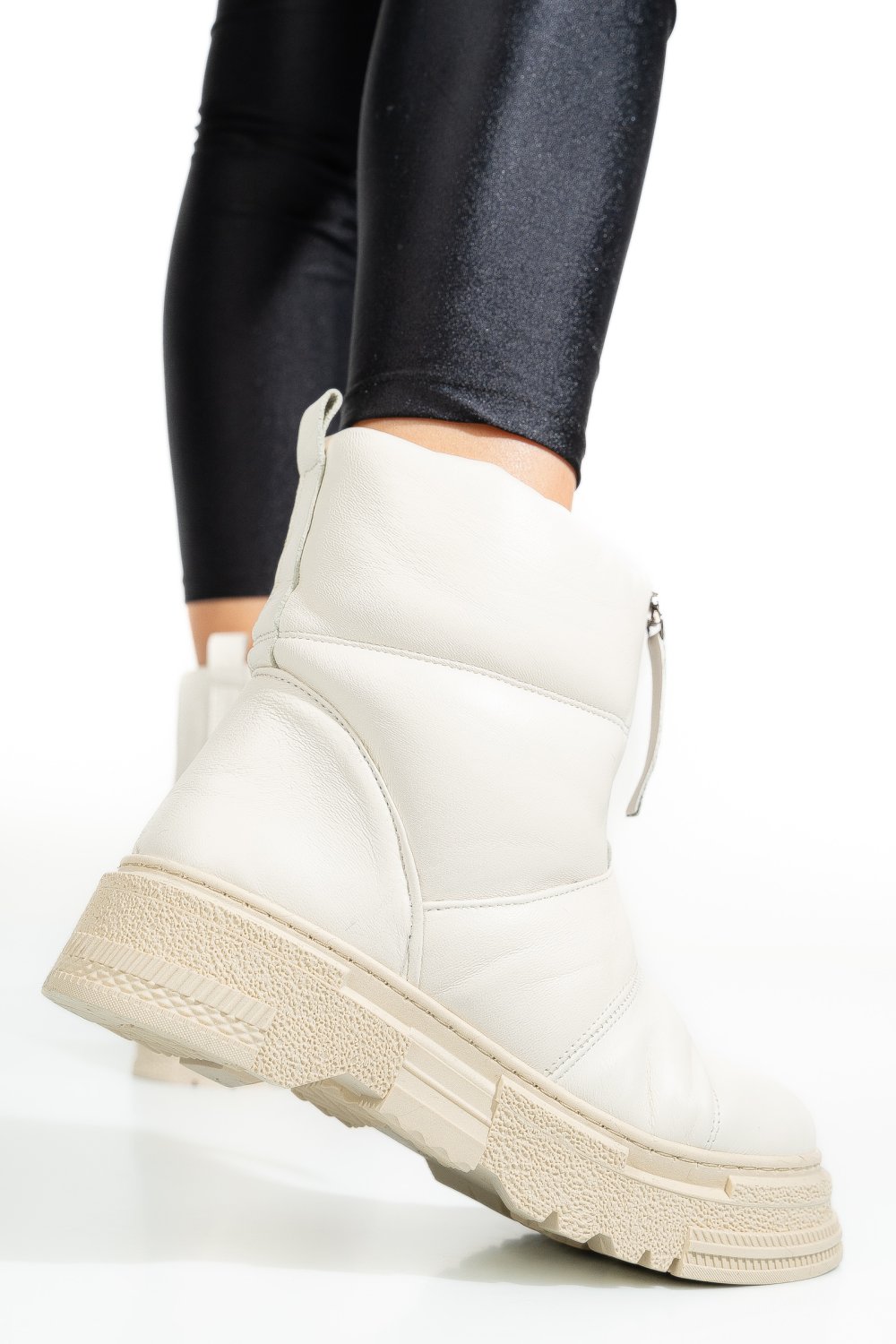 GHETE ALBE PIELE NATURALA APCK4005