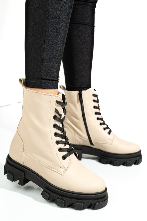Ghete bej piele naturala 1s7724