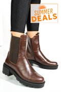 GHETE MARO INCHIS PIELE NATURALA 2S7724