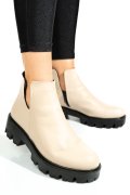 GHETE CREM PIELE NATURALA INTOARSA 0S7724