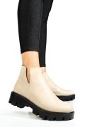 GHETE CREM PIELE NATURALA INTOARSA 0S7724
