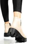 GHETE CREM PIELE NATURALA INTOARSA 0S7724