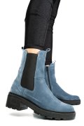 GHETE ALBASTRE PIELE NATURALA INTOARSA 2S7724