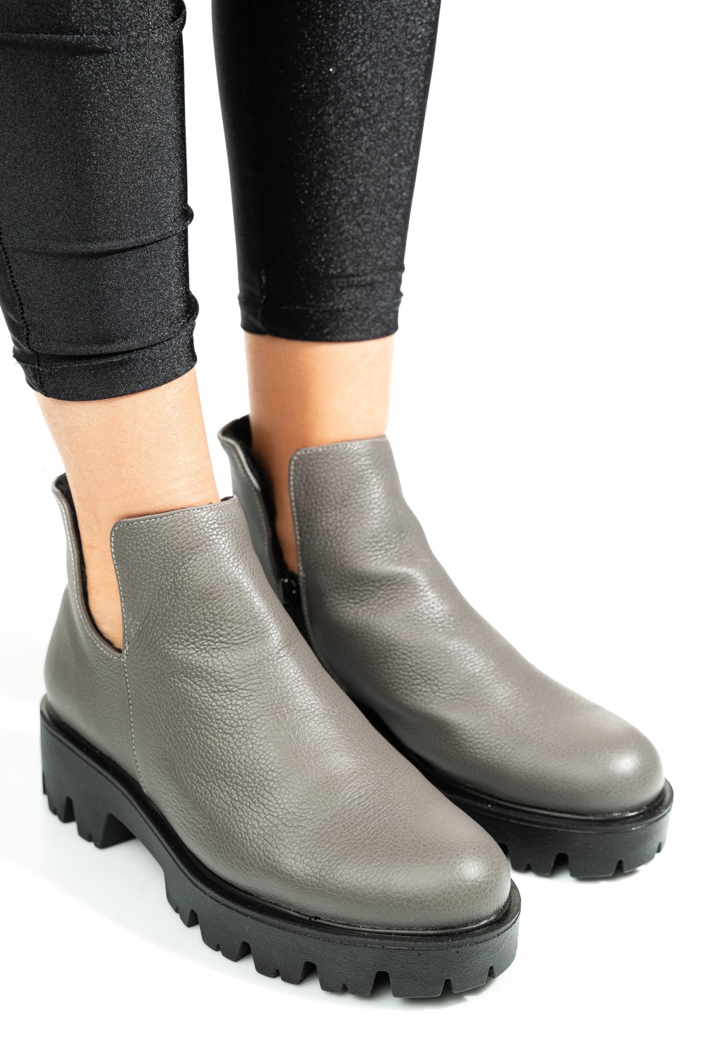 GHETE GRI PIELE NATURALA 0S7724