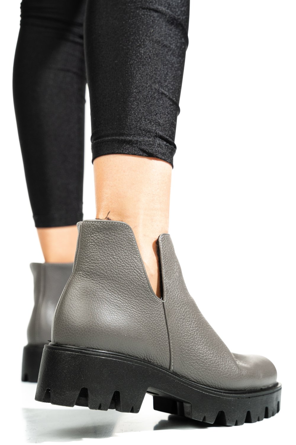 GHETE GRI PIELE NATURALA 0S7724