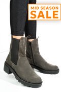 GHETE GRI PIELE NATURALA INTOARSA 2S7724