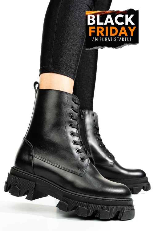 Ghete negre piele naturala 1s7724