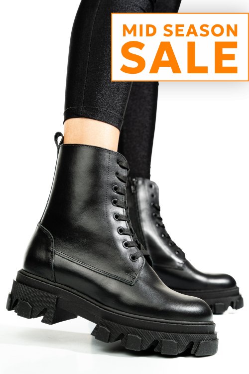 Ghete negre piele naturala 1s7724
