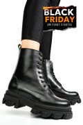 GHETE NEGRE PIELE NATURALA 1S7724