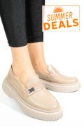 MOCASINI BEJ PIELE NATURALA 2S7751619NP