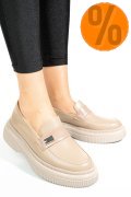 MOCASINI BEJ PIELE NATURALA 2S7751619NP