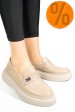 Mocasini bej piele naturala 2s7751619np