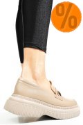 MOCASINI BEJ PIELE NATURALA 2S7751619NP