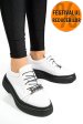 Pantofi albi piele naturala  251620np