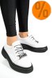 Pantofi albi piele naturala  251620np