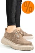 PANTOFI BEJ PIELE NATURALA INTOARSA 2S7751617SP