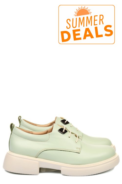 Pantofi verzi piele naturala  251622np