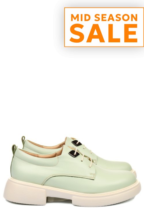 Pantofi verzi piele naturala  251622np
