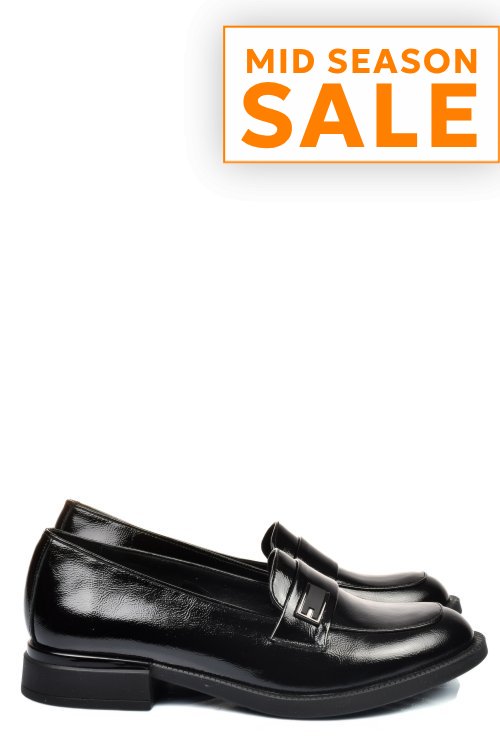 Mocasini negri piele naturala lacuita 251626npk