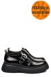 Pantofi negri piele naturala lacuita 251618npk