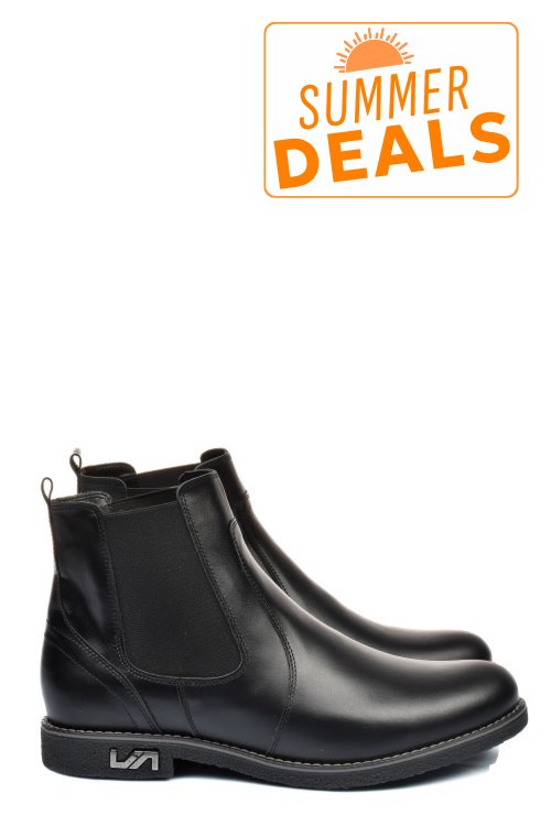 Ghete negre piele naturala 2s7711