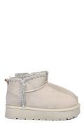 SOPRANI COUTURE, CIZME GRI PIELE NATURALA INTOARSA SCW421P19