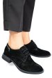 Pantofi negri piele naturala intoarsa 2s7751624sp