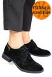 Pantofi negri piele naturala intoarsa 2s7751624sp