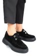 Pantofi negri piele naturala intoarsa 2s7751617sp