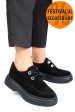 Pantofi negri piele naturala intoarsa 2s7751617sp