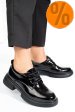 Pantofi negri piele naturala lacuita 2s7751622npk