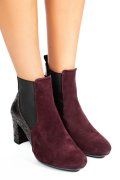 BOTINE DAMA PIELE NATURALA INTOARSA VISINII COLOR 7S7770