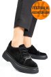 Pantofi negri piele naturala intoarsa 251620sp