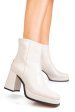 Botine bej piele naturala deborah