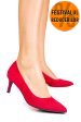 Pantofi dama guban piele naturala intoarsa magenta 3s77514
