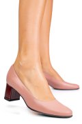 PANTOFI DAMA GUBAN PIELE NATURALA ROZ TOC BORDO 3S77475