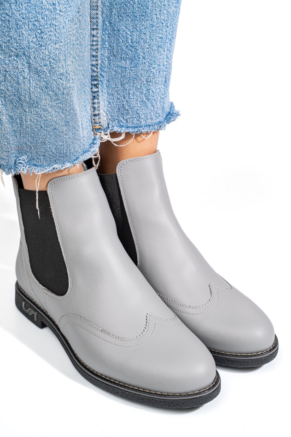 GHETE GRI PIELE NATURALA 2S7712