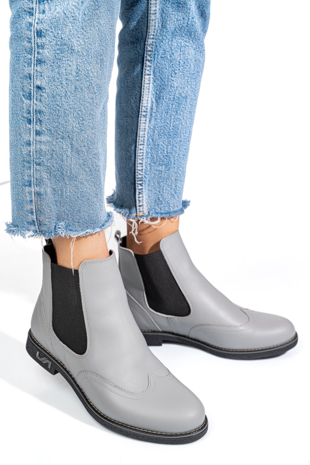 GHETE GRI PIELE NATURALA 2S7712