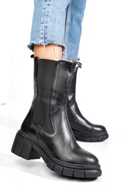 GHETE NEGRE PIELE NATURALA 1S770603