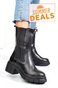 GHETE NEGRE PIELE NATURALA 1S770603