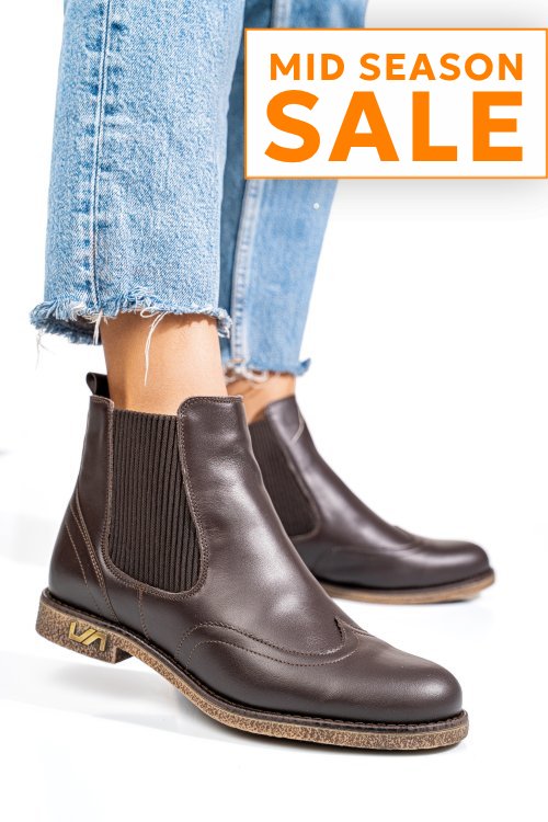 Ghete dark brown piele naturala 2s7712